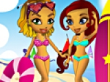 Lisa and Mina on the Beach