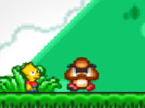 Bart and Homer in Mario World
