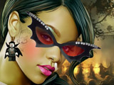Halloween Rihanna Face Makeup
