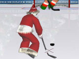Santa's hockey shootout