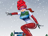 Winter Olympics Snowboarder Girl