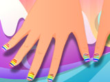 Rainbow manicures from Sarah