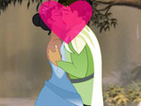 Princess Tiana Kissing Prince