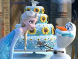 Frozen Elsa Olaf and Cake