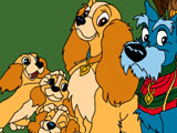 Lady And The Tramp Online Coloring