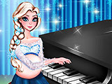 Pregnant Elsa Piano Performance
