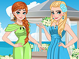Elsa and Anna Bridemaids Dresses