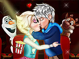 Elsa And Jack Cinema Kissing