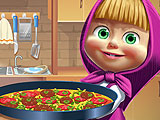 Masha Cooking Tortilla Pizza