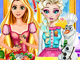 Elsa And Rapunzel Cooking Disaster