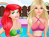 Cute Princesses Pool Day