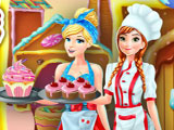 Anna And Cinderella At The Cupcakes Factory