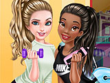 Elsa And Tiana Workout Buddies