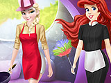 Ariel And Elsa Career Dress Up